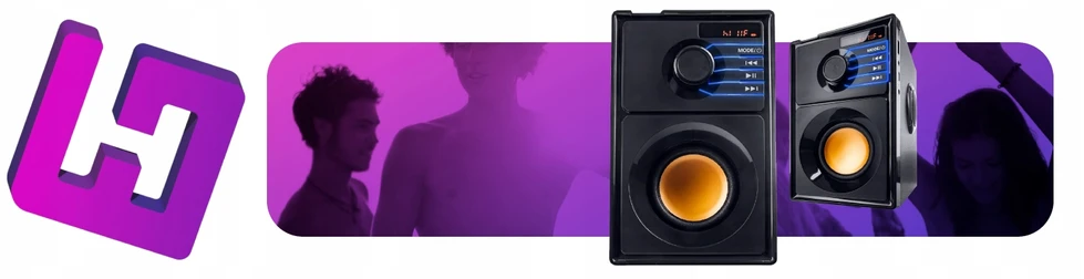 Nešiojamoji „Bluetooth“ kolonėlė Hitelo, juoda