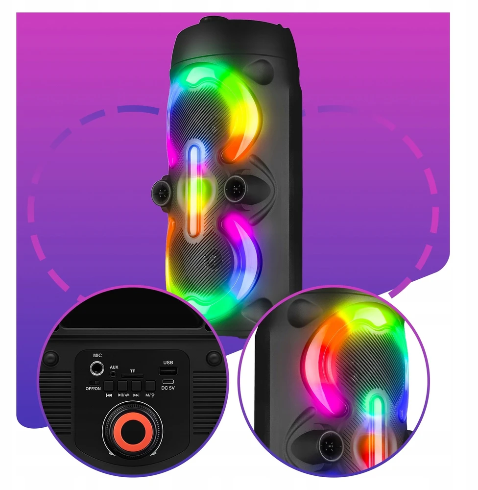 Nešiojamoji „Bluetooth“ kolonėlė Hitelo, 1100 W