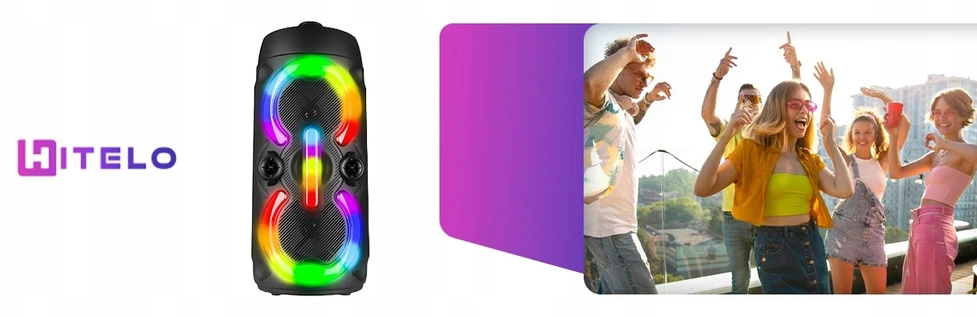 Nešiojamoji „Bluetooth“ kolonėlė Hitelo, 1100 W