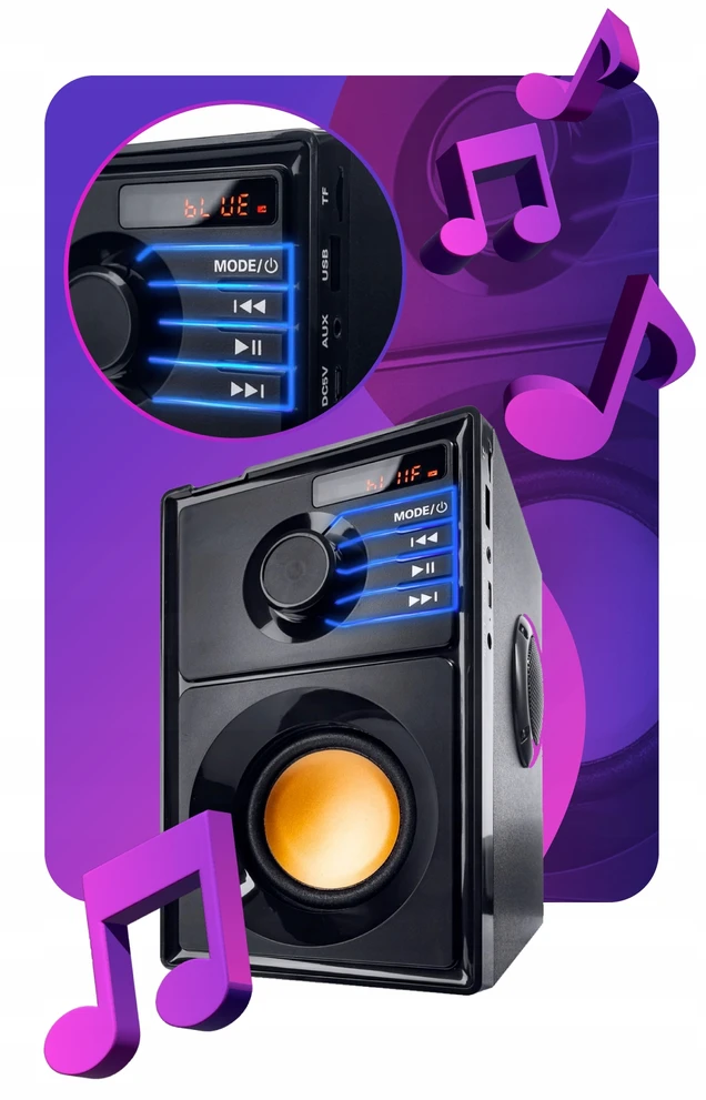 Nešiojamoji „Bluetooth“ kolonėlė Hitelo, juoda