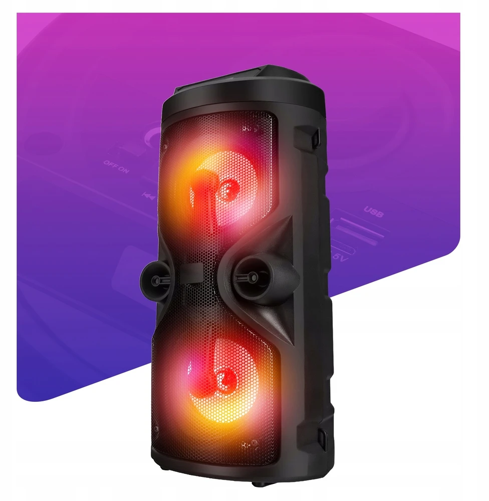 Nešiojamoji „Bluetooth“ kolonėlė Hitelo, juoda