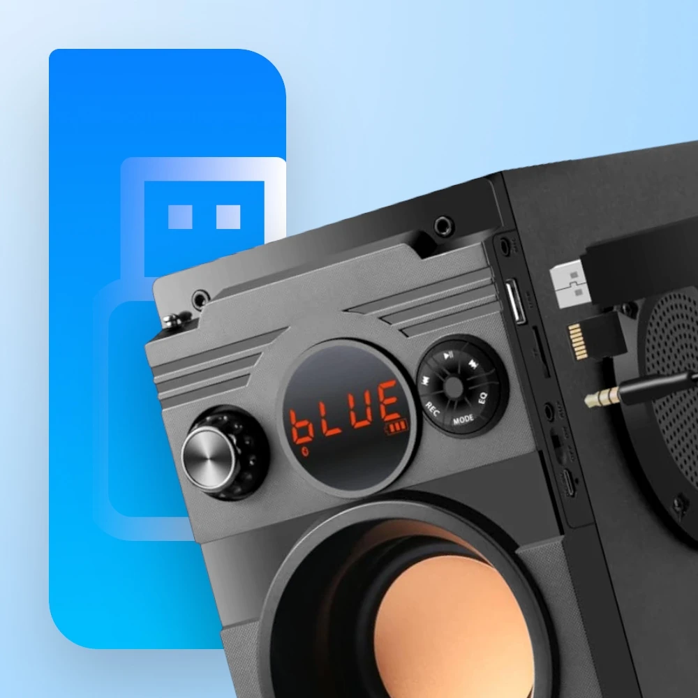 Nešiojamoji „Bluetooth“ kolonėlė Hitelo, 800 W