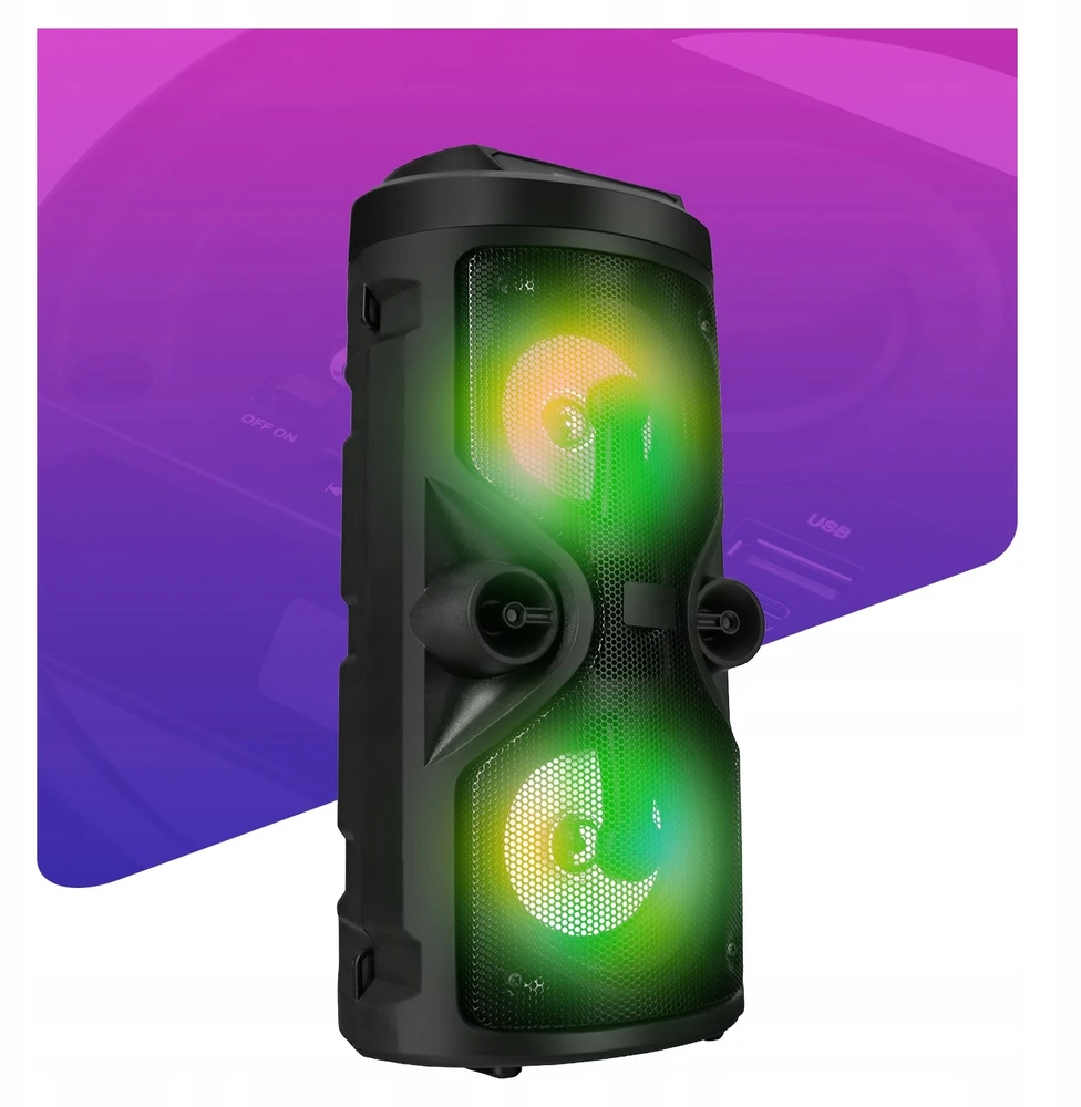 Nešiojamoji „Bluetooth“ kolonėlė Hitelo, juoda