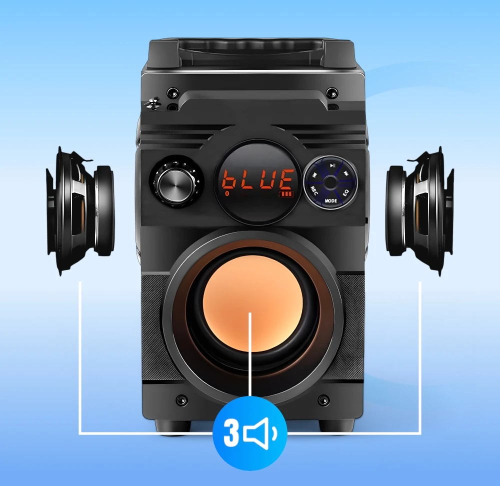 Nešiojamoji „Bluetooth“ kolonėlė Hitelo, 800 W