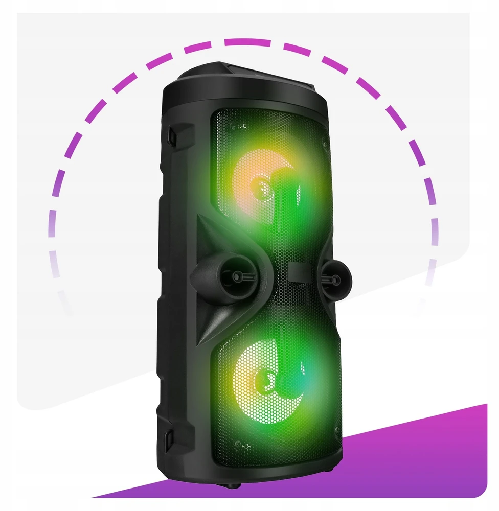 Nešiojamoji „Bluetooth“ kolonėlė Hitelo, juoda