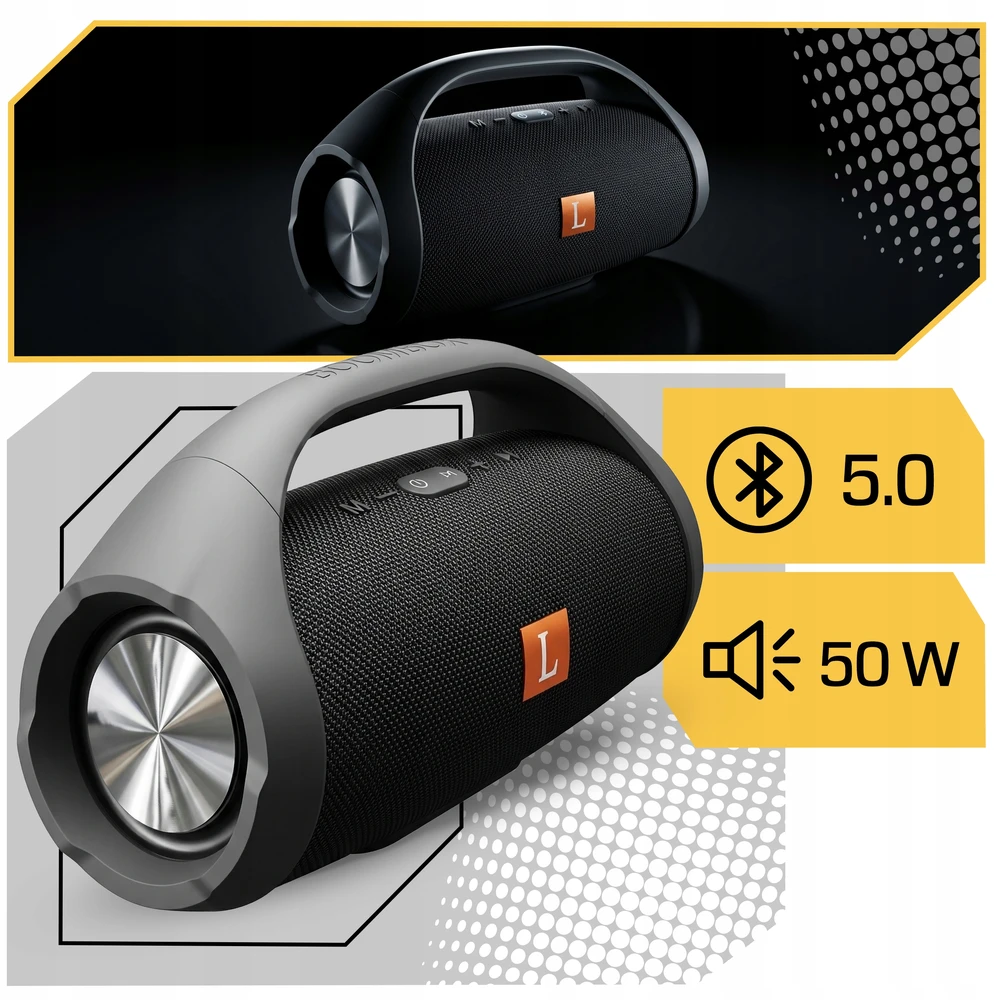 Nešiojamoji „Bluetooth“ kolonėlė Lewer, 50 W