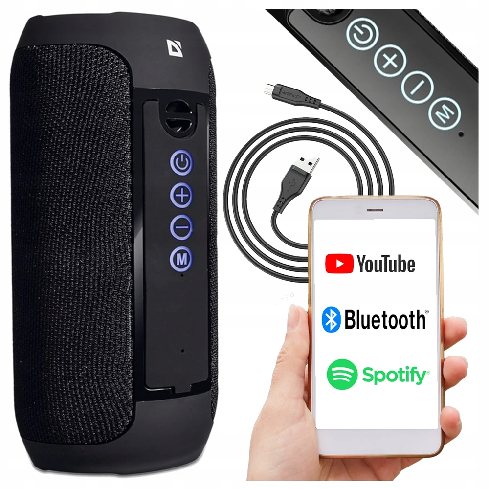 Nešiojamoji „Bluetooth“ kolonėlė PartyTech, juoda