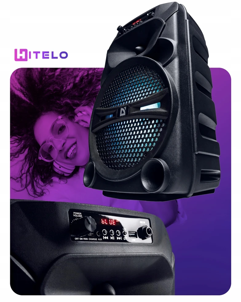 Nešiojamoji „Bluetooth“ kolonėlė PartyTech Monster BT, juoda