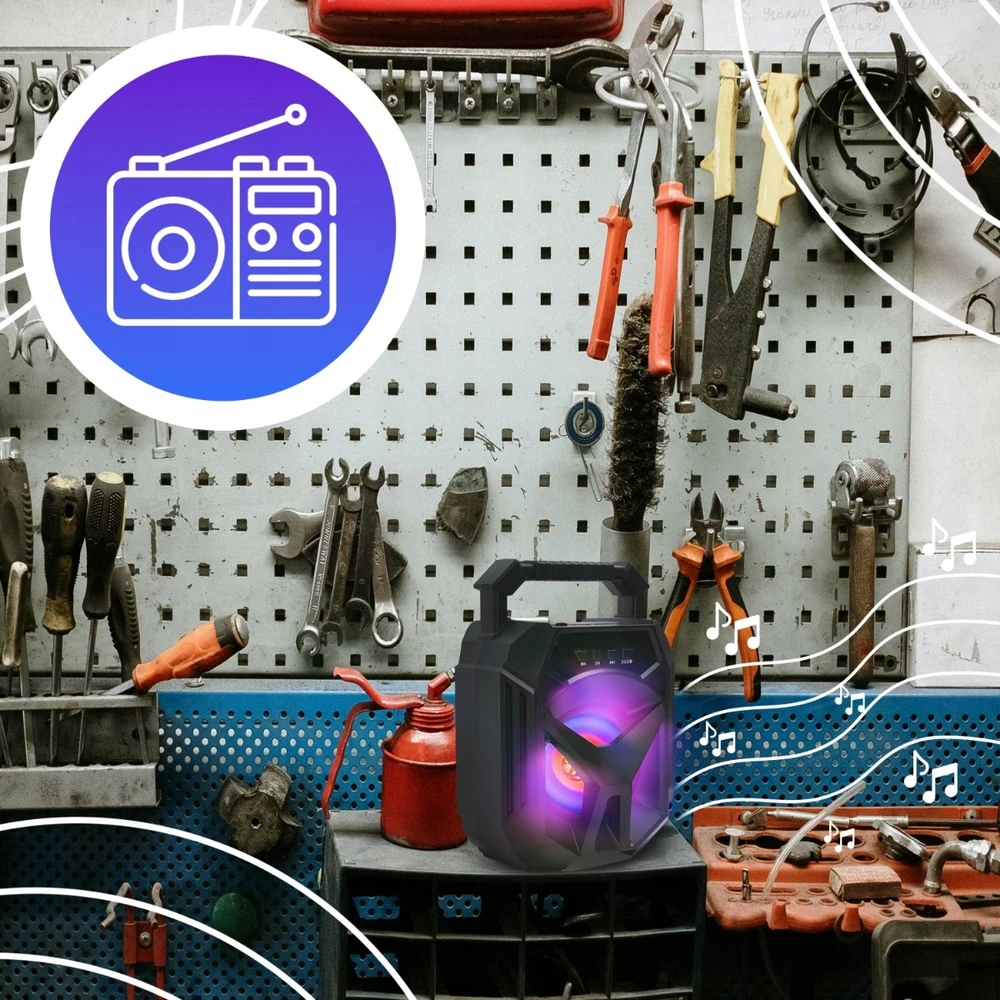 Nešiojamoji „Bluetooth“ kolonėlė Retoo, juoda