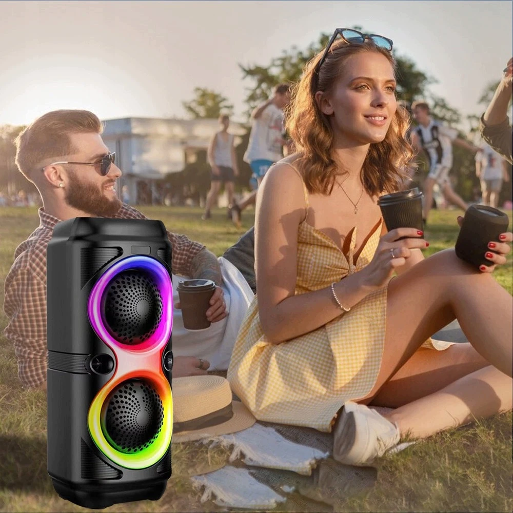 Nešiojamoji „Bluetooth“ kolonėlė su mikrofonu