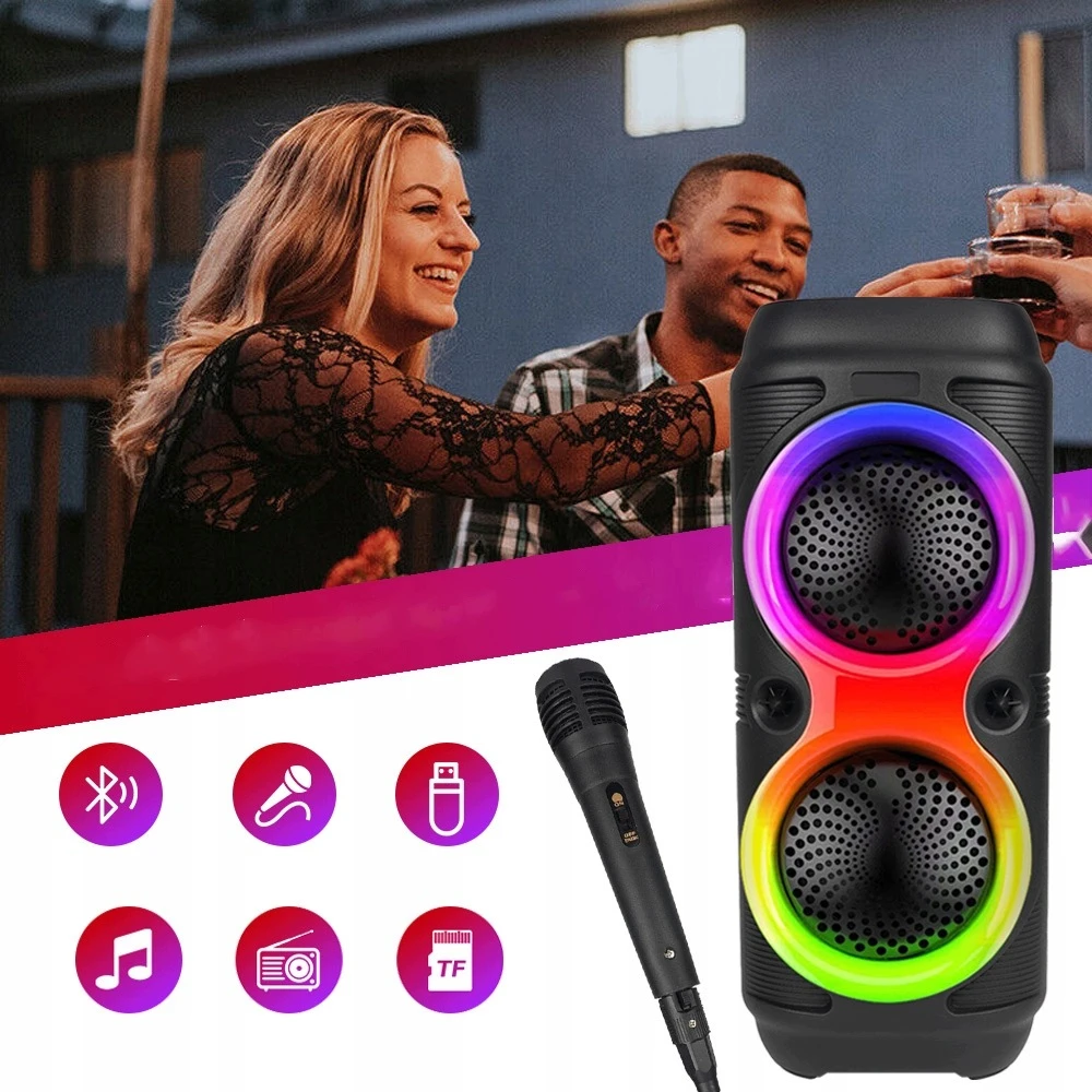 Nešiojamoji „Bluetooth“ kolonėlė su mikrofonu