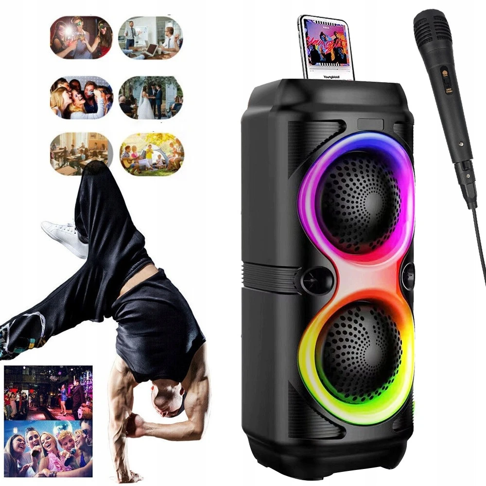 Nešiojamoji „Bluetooth“ kolonėlė su mikrofonu