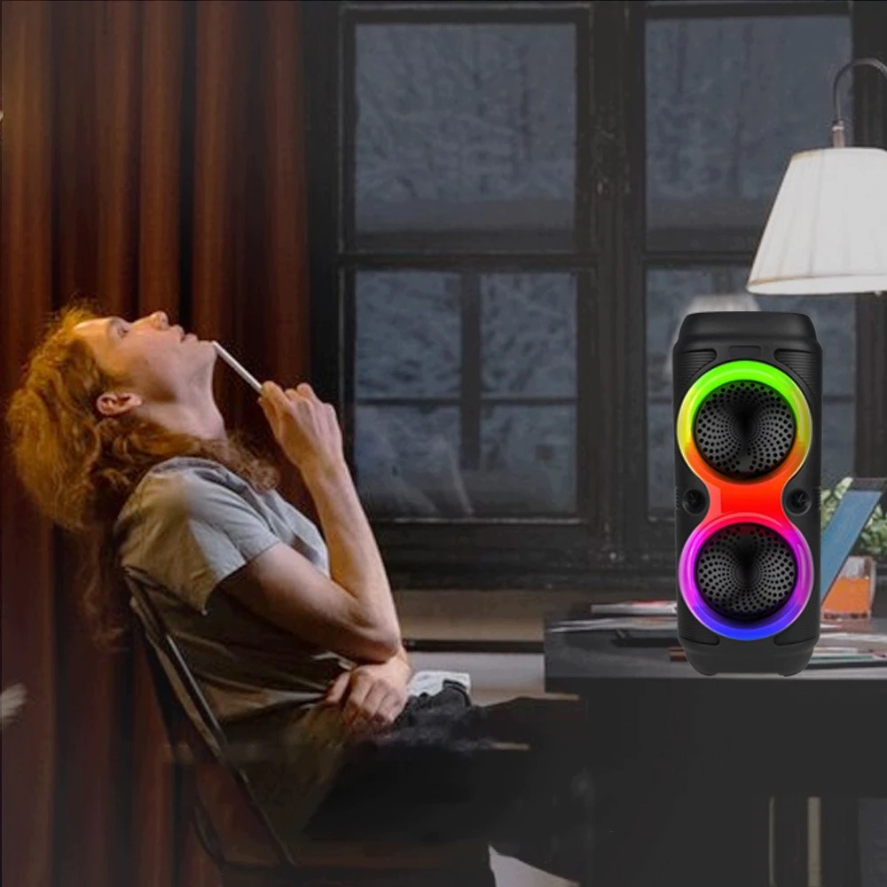 Nešiojamoji „Bluetooth“ kolonėlė su mikrofonu