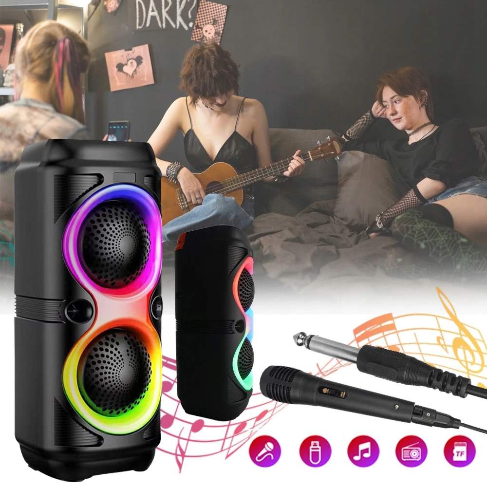 Nešiojamoji „Bluetooth“ kolonėlė su mikrofonu