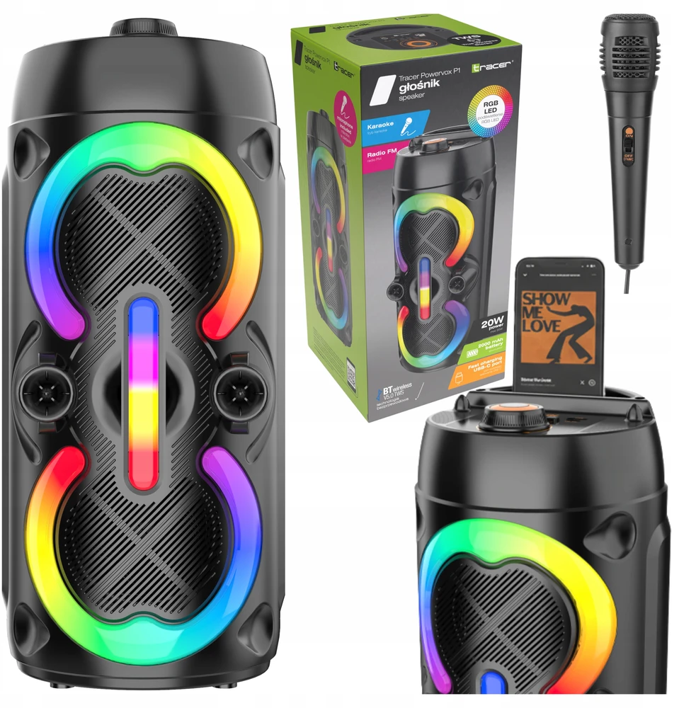 Nešiojamoji „Bluetooth“ kolonėlė Tracer, 20 W