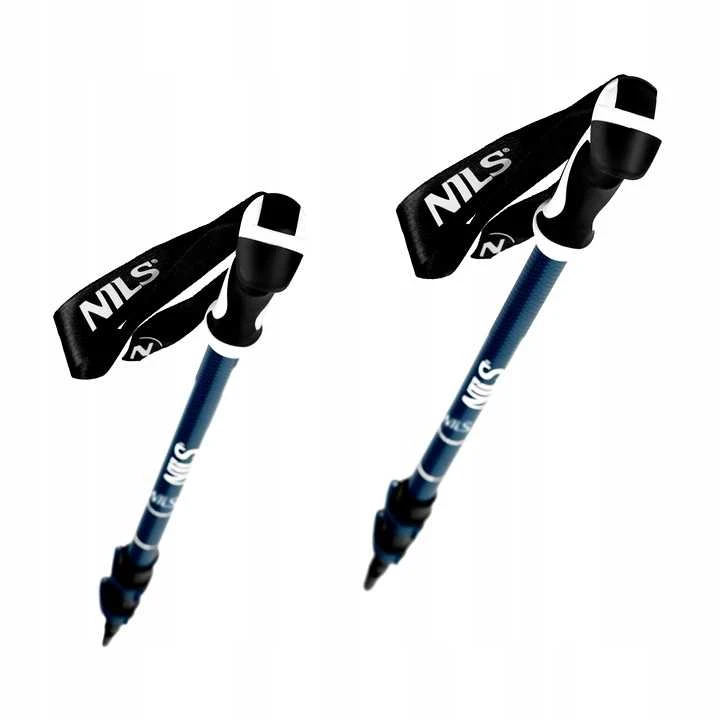 NILS Nordic Walking teleskopinės sulankstomos lazdos, reguliuojamos
