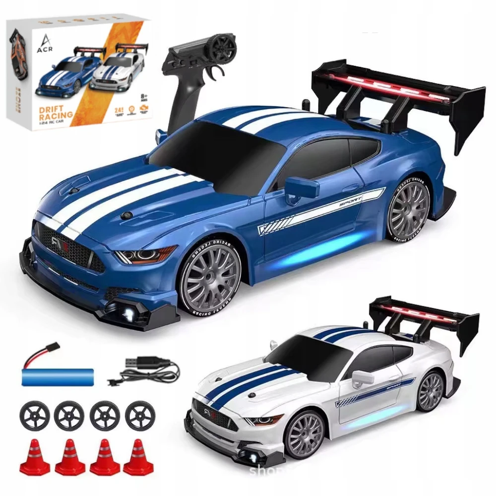 Nuotoliniu būdu valdomas ACR drift automobilis, 1:24, 4x4, LED