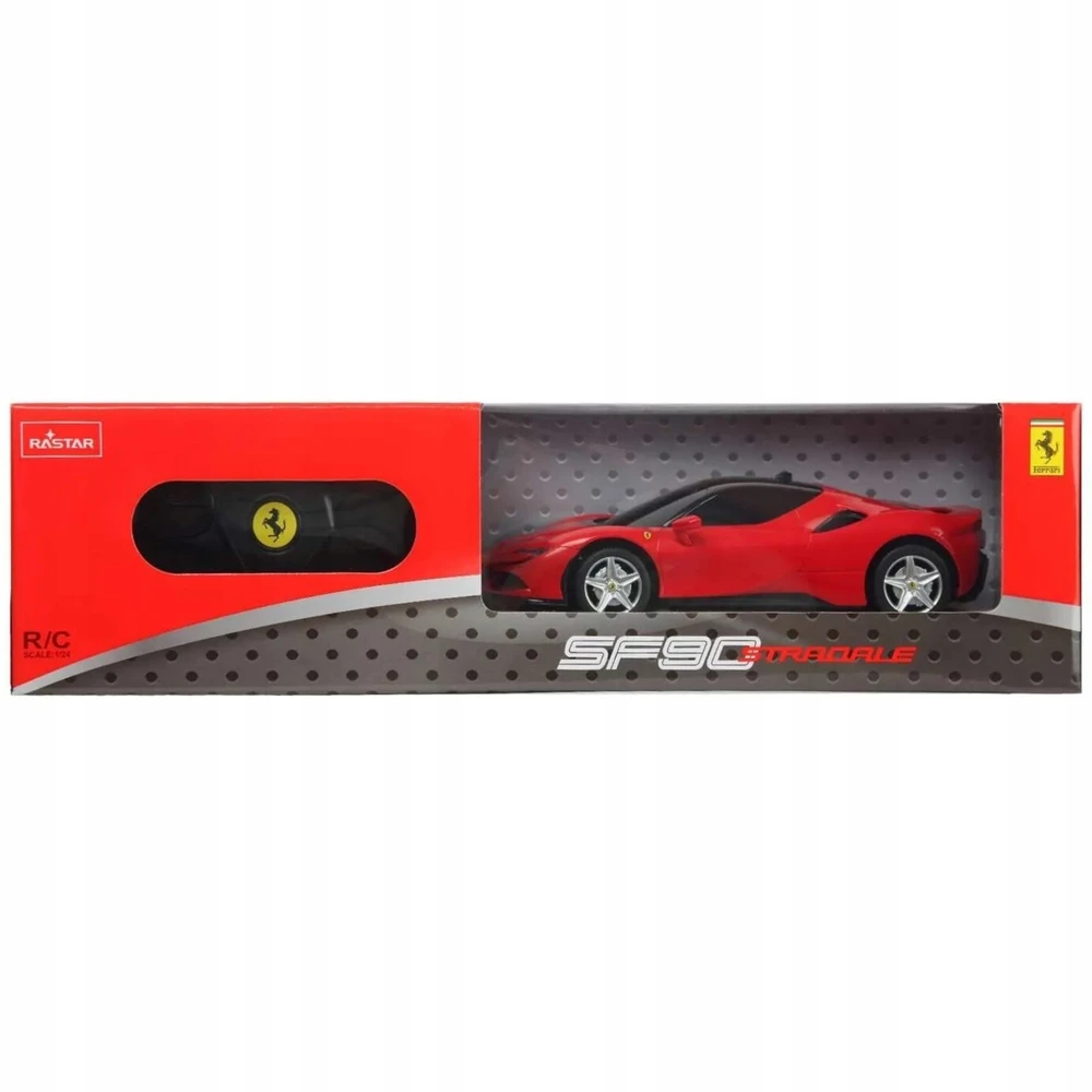 Nuotoliniu būdu valdomas Ferrari SF90 Stradale Rastar 97600, 1:24, raudonas