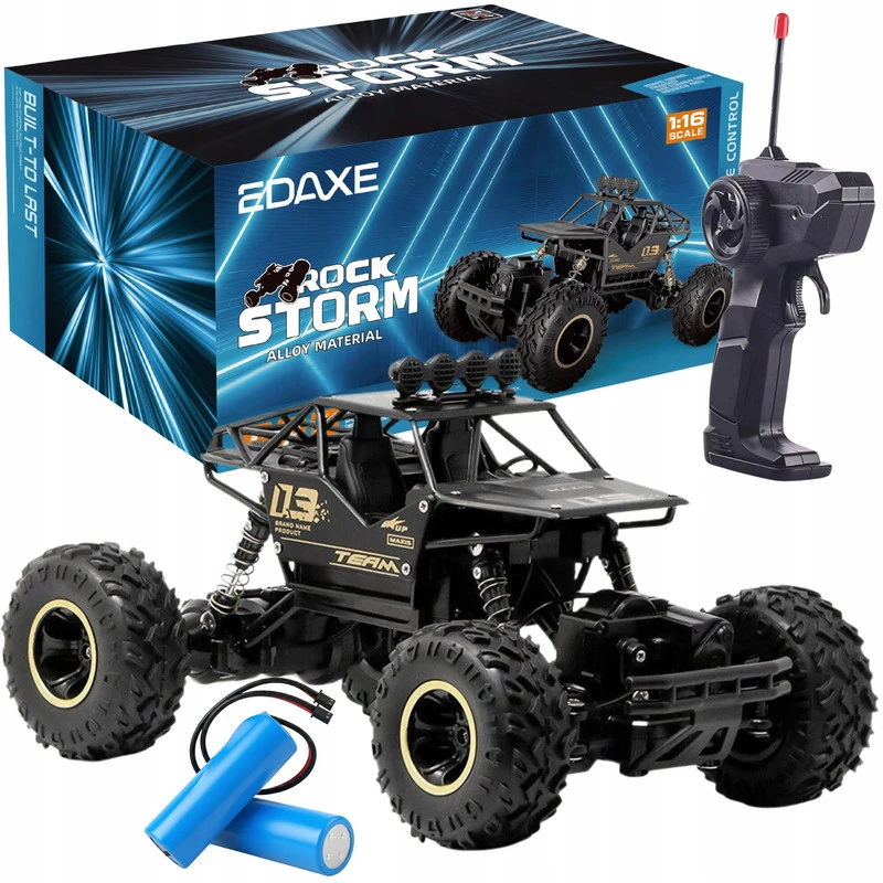 Nuotoliniu būdu valdomas metalinis RC visureigis „Monster Truck“ 4 × 4