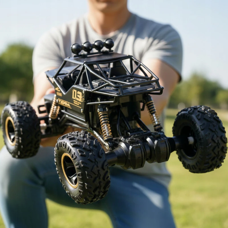Nuotoliniu būdu valdomas metalinis RC visureigis „Monster Truck“ 4 × 4