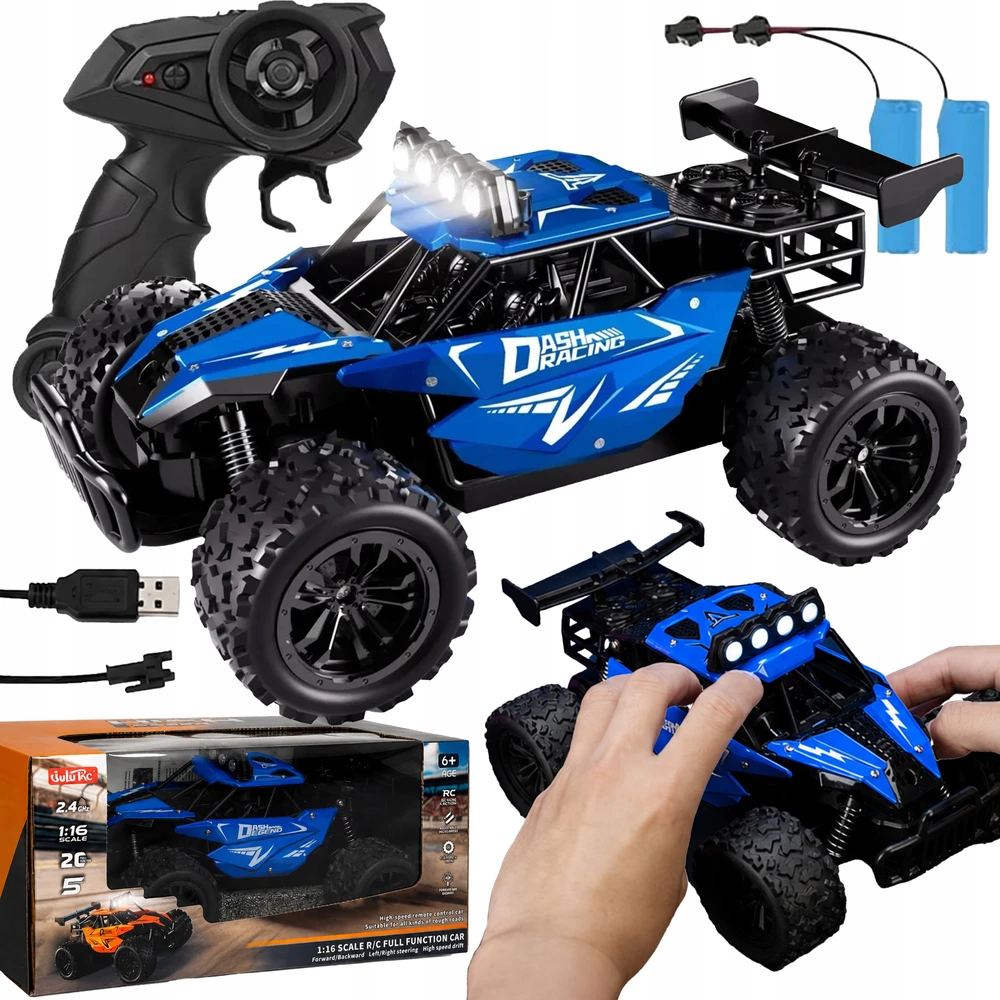 Nuotoliniu būdu valdomas visureigis Renew Force RC, 1:16, iki 25 km/h, mėlynas