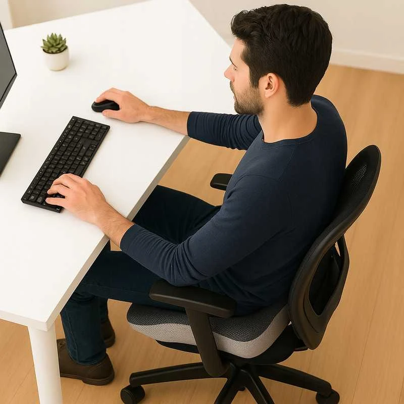 Ortopedinė juosmens pagalvė kėdei – ergonomiškam sėdėjimui
