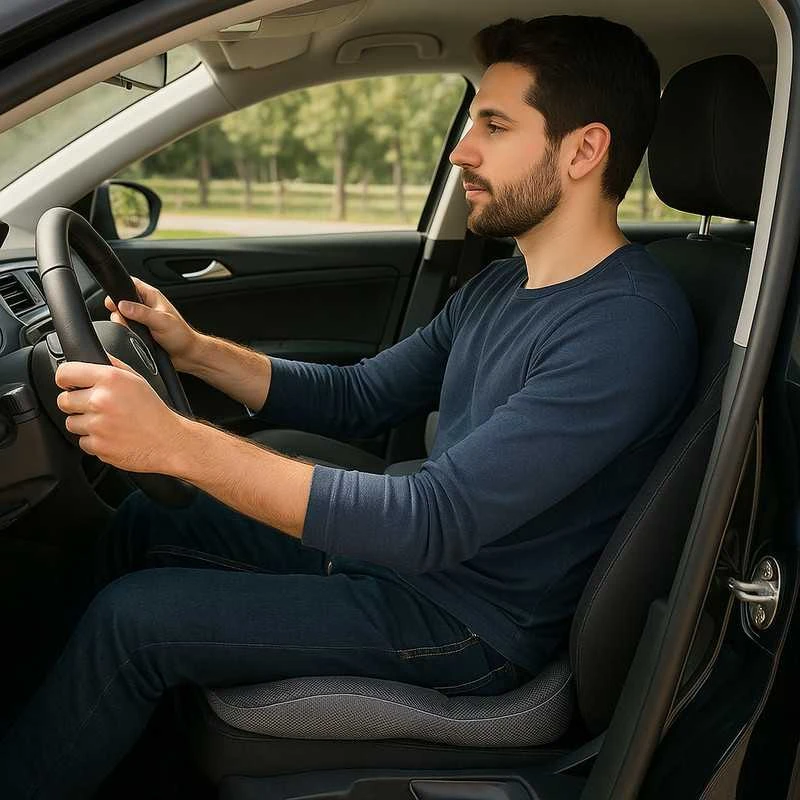 Ortopedinė juosmens pagalvė kėdei – ergonomiškam sėdėjimui