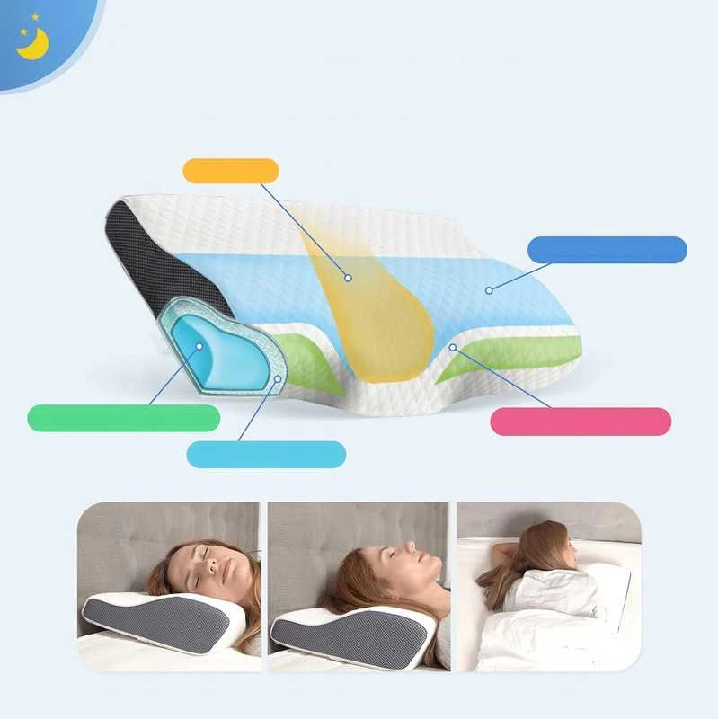 Ortopedinė kaklo pagalvė ergonomiškai atramai miego metu