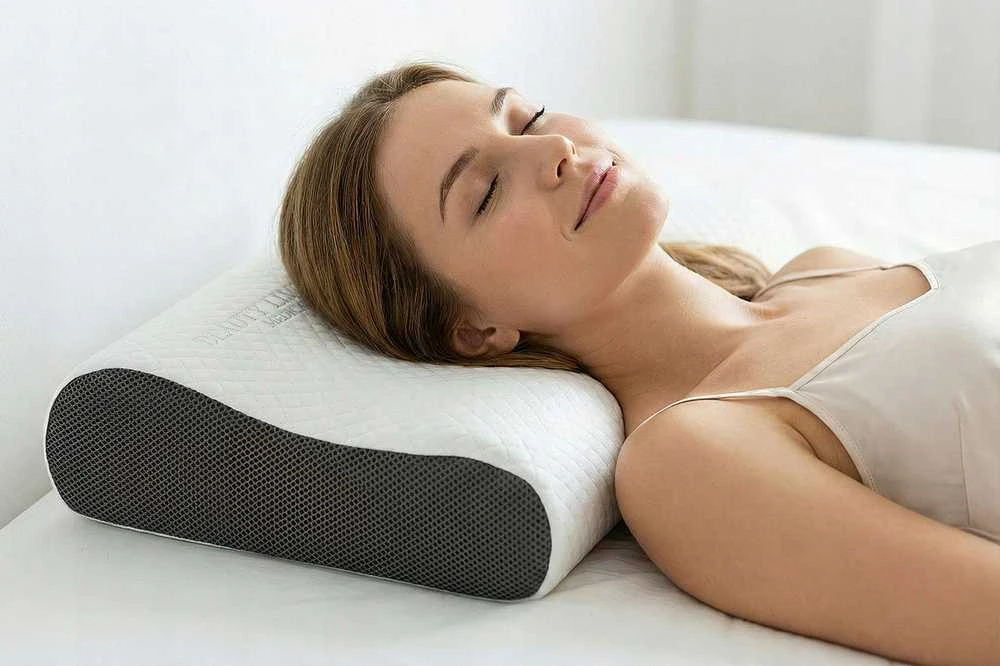 Ortopedinė profilinė miego pagalvė su Memory Foam ir vėsinančiu geliu