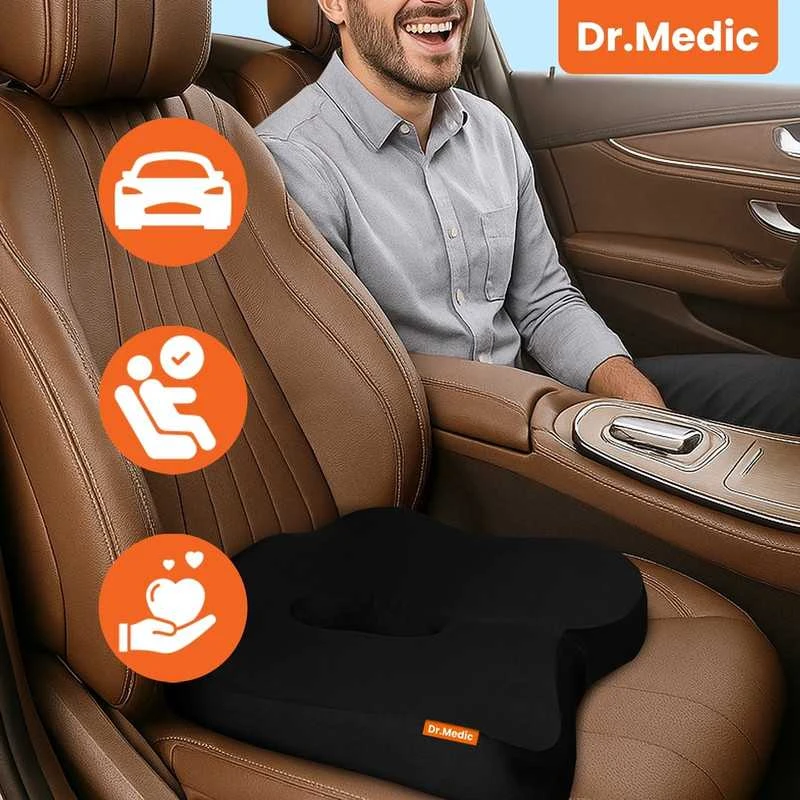 Ortopedinė sėdynės pagalvė automobiliui ir biuro kėdei iš Memory Foam