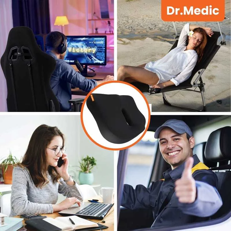 Ortopedinė sėdynės pagalvė automobiliui ir biuro kėdei iš Memory Foam