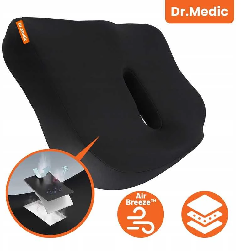 Ortopedinė sėdynės pagalvė automobiliui ir biuro kėdei iš Memory Foam