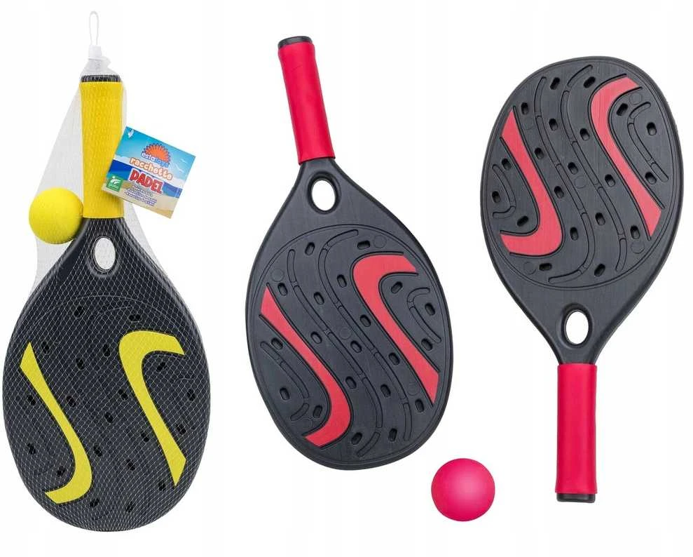 Padelio, paplūdimio teniso ir badmintono raketės su kamuoliukais / šatlai – viskas žaidimui!