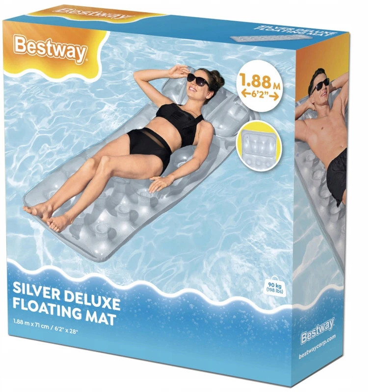Paplūdimio pripučiamas čiužinys su pagalve Bestway 188x71 cm