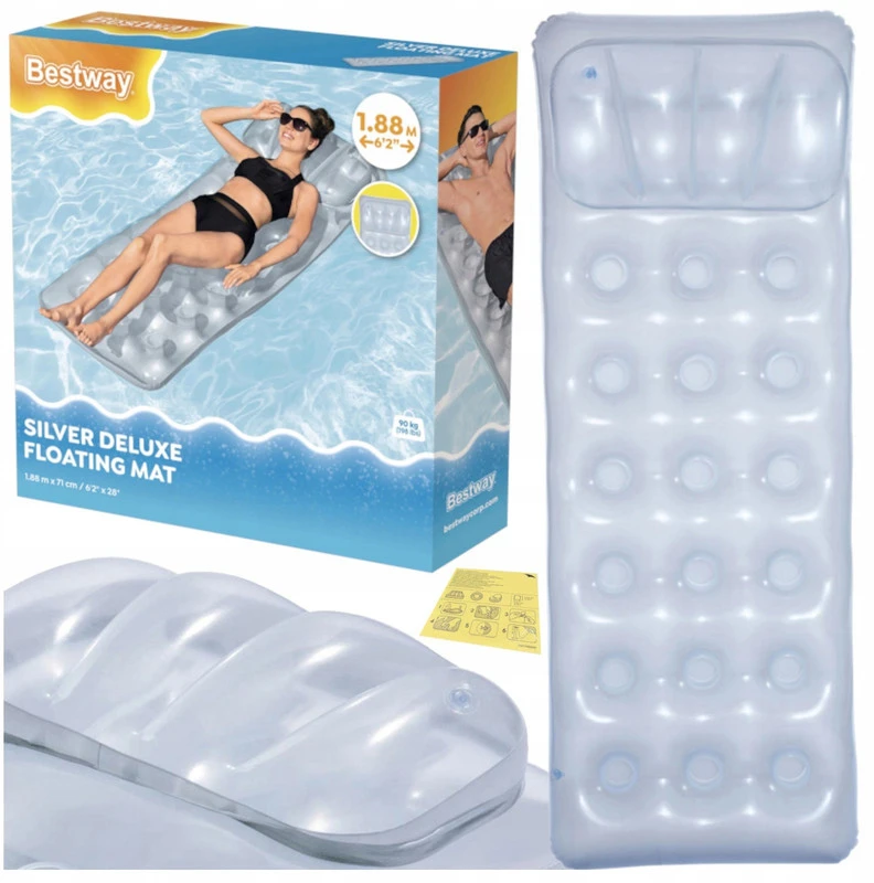 Paplūdimio pripučiamas čiužinys su pagalve Bestway 188x71 cm