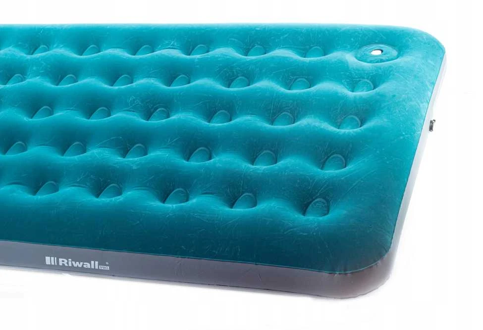Patogus pripučiamas dvigulis čiužinys – Riwall RRD-02, 191×137×22 cm, velūras