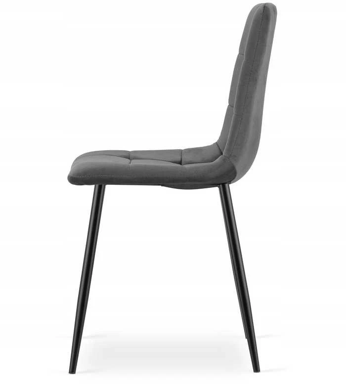 Pilka velvet kėdė CUBE moderniam interjerui