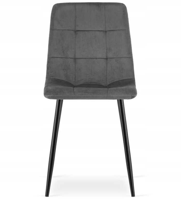 Pilka velvet kėdė CUBE moderniam interjerui
