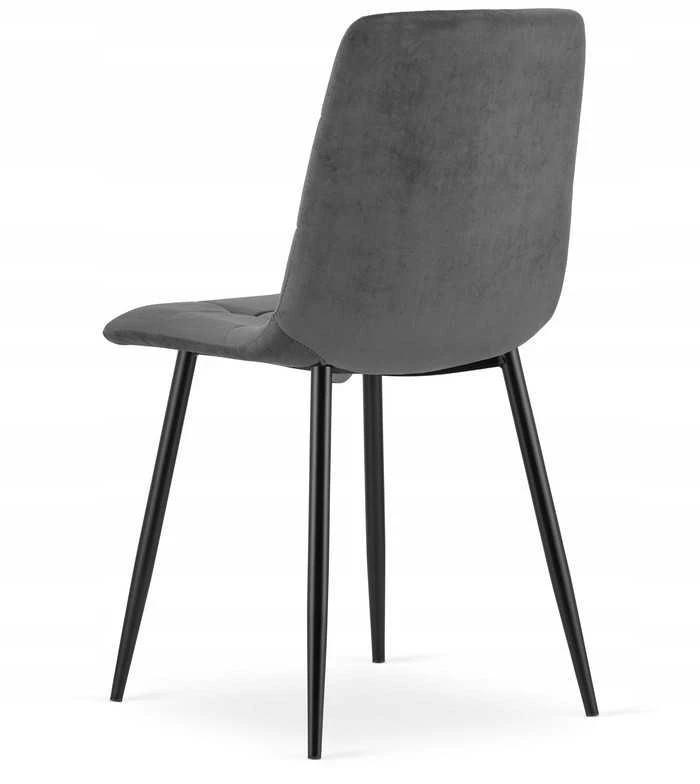Pilka velvet kėdė CUBE moderniam interjerui