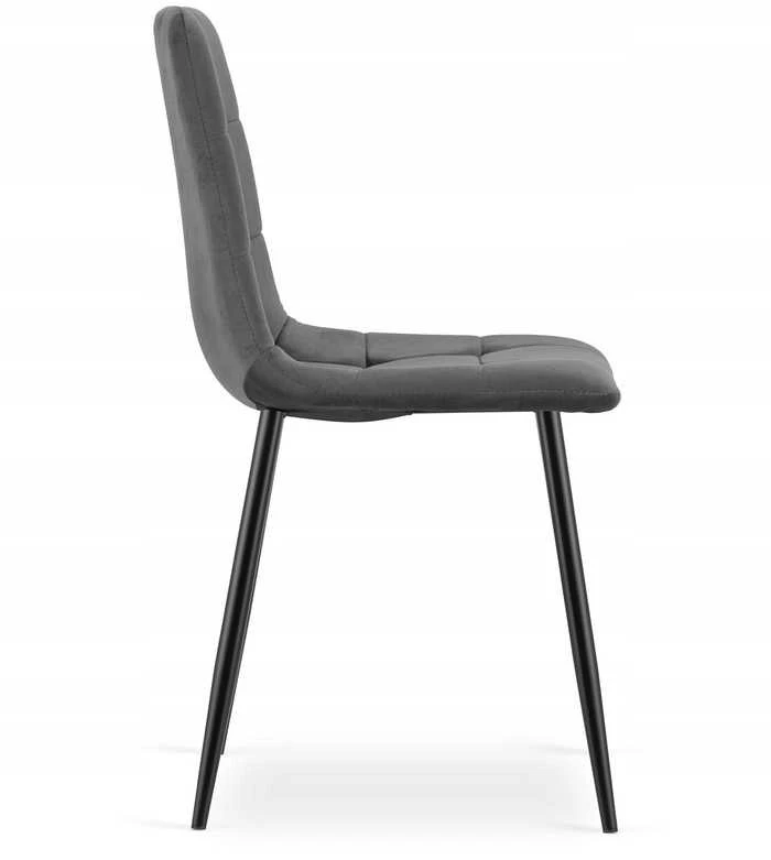Pilka velvet kėdė CUBE moderniam interjerui