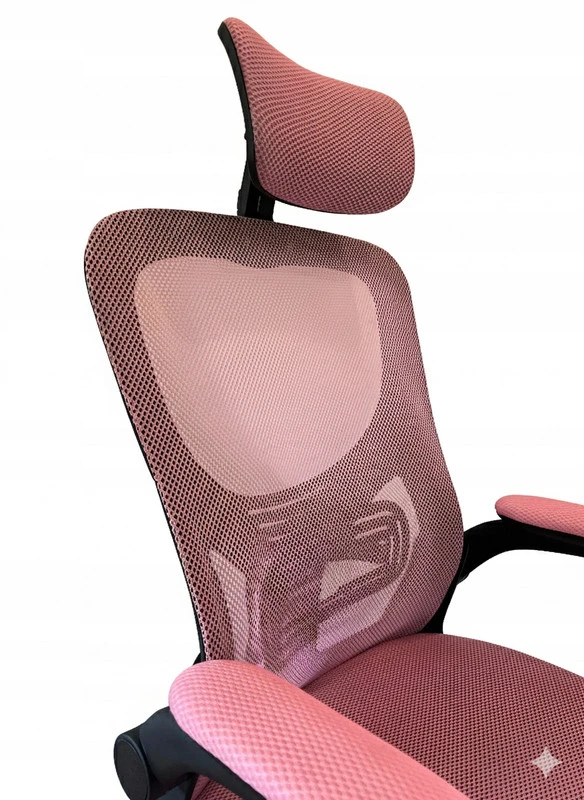 Pink Ergonominė biuro kėdė FIBI Rožinė-Juodas su mikro tinkleliu