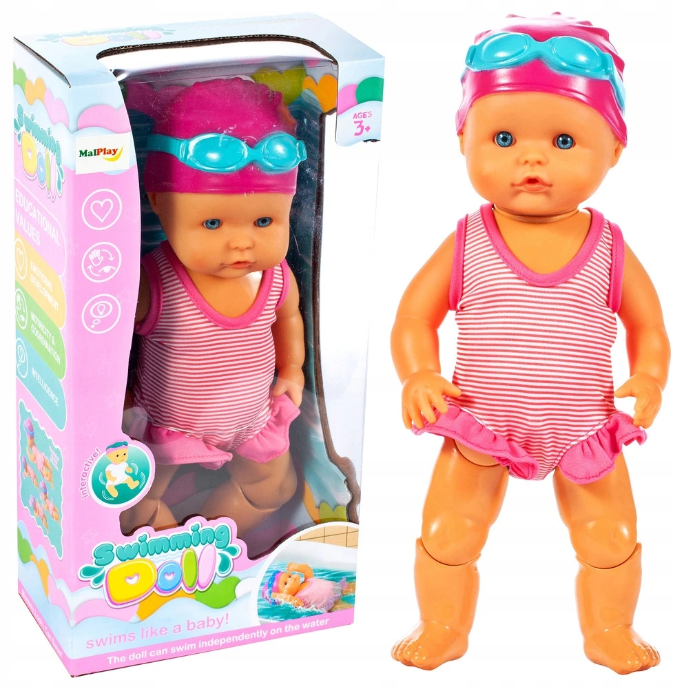 Plaukiojanti lėlė MalPlay, 33 cm
