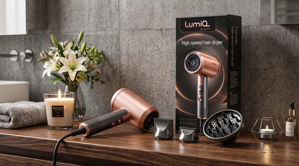 Plaukų džiovintuvas LumiQ, 2400 W