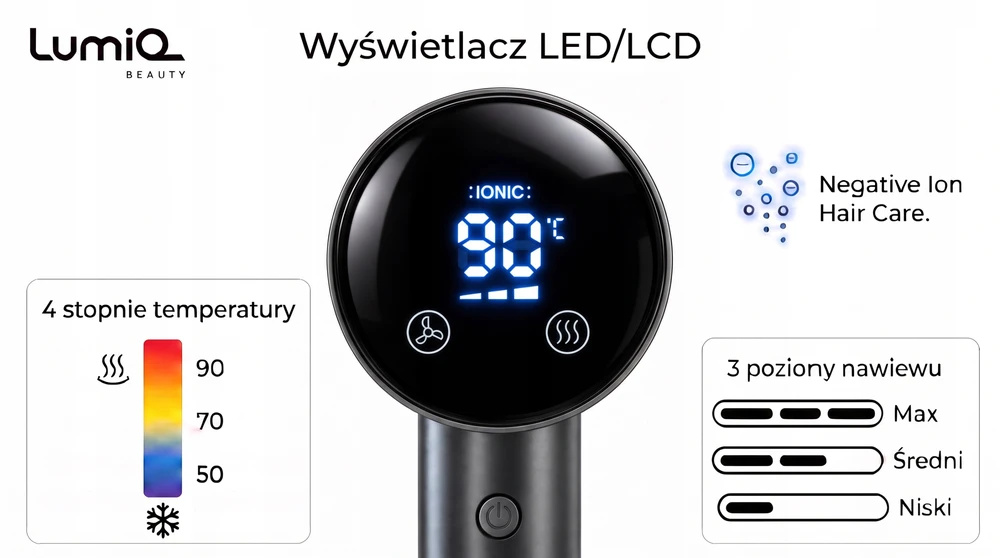 Plaukų džiovintuvas LumiQ, 2400 W