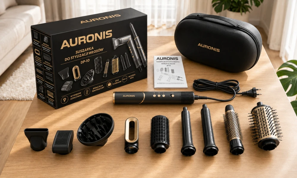 Plaukų džiovintuvas Plaukų formavimo džiovintuvas Auronis, 9 antgaliai