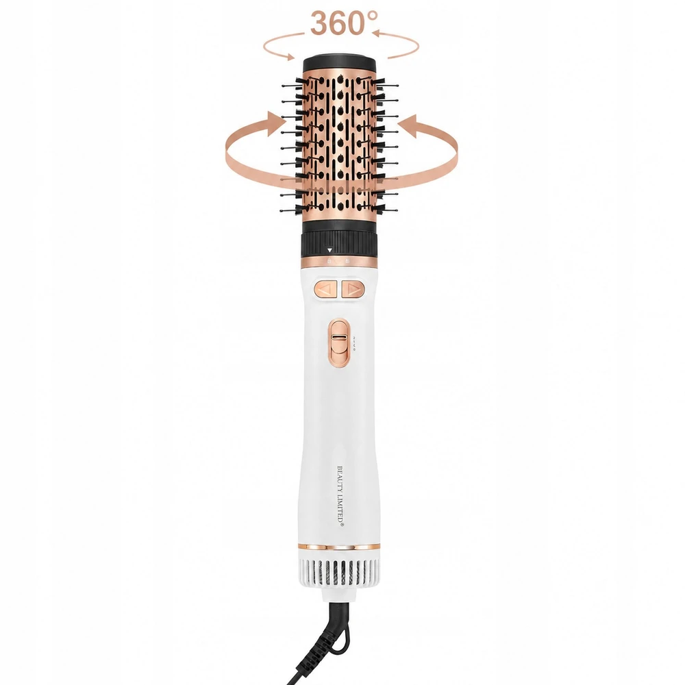 Plaukų džiovintuvas-šepetys Beauty Limited RotatePro Baltas, 1200 W