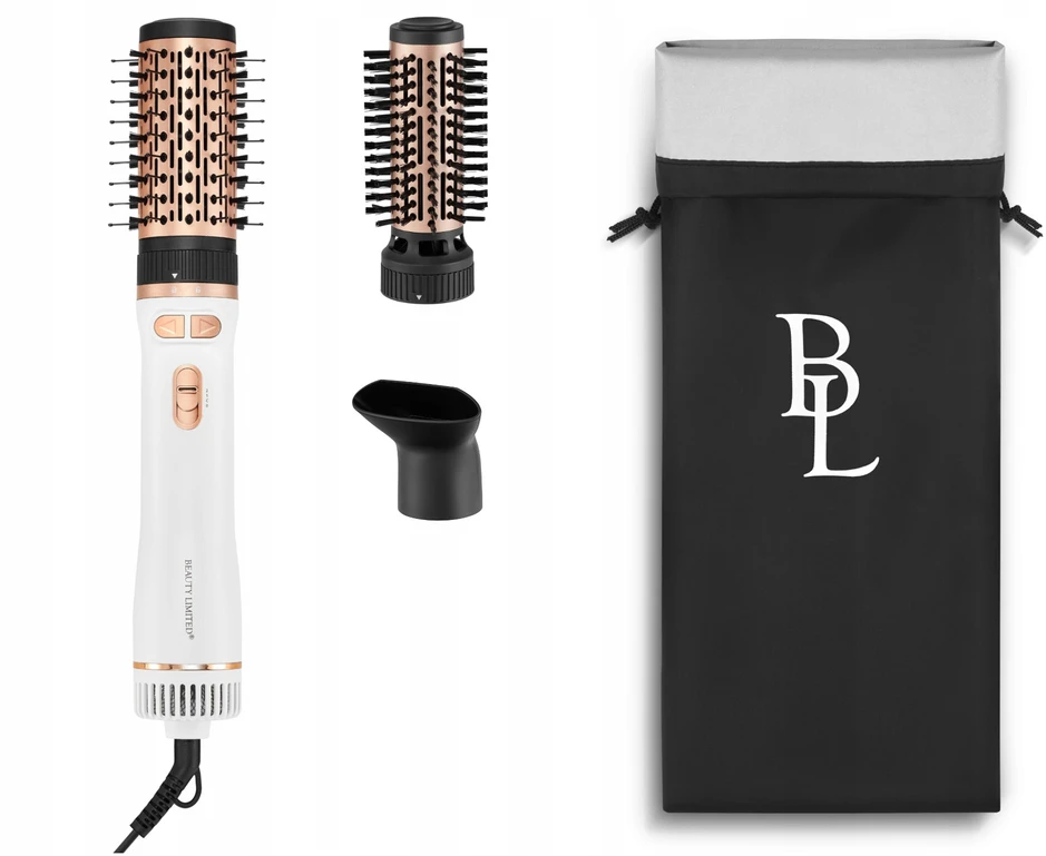 Plaukų džiovintuvas-šepetys Beauty Limited RotatePro Baltas, 1200 W