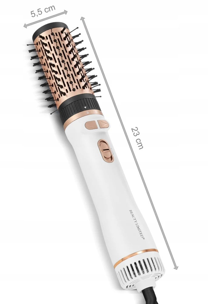 Plaukų džiovintuvas-šepetys Beauty Limited RotatePro Baltas, 1200 W
