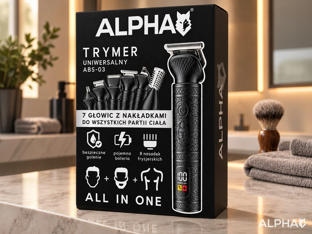 Plaukų ir barzdos kirptuvas ALPHA, 17 viename