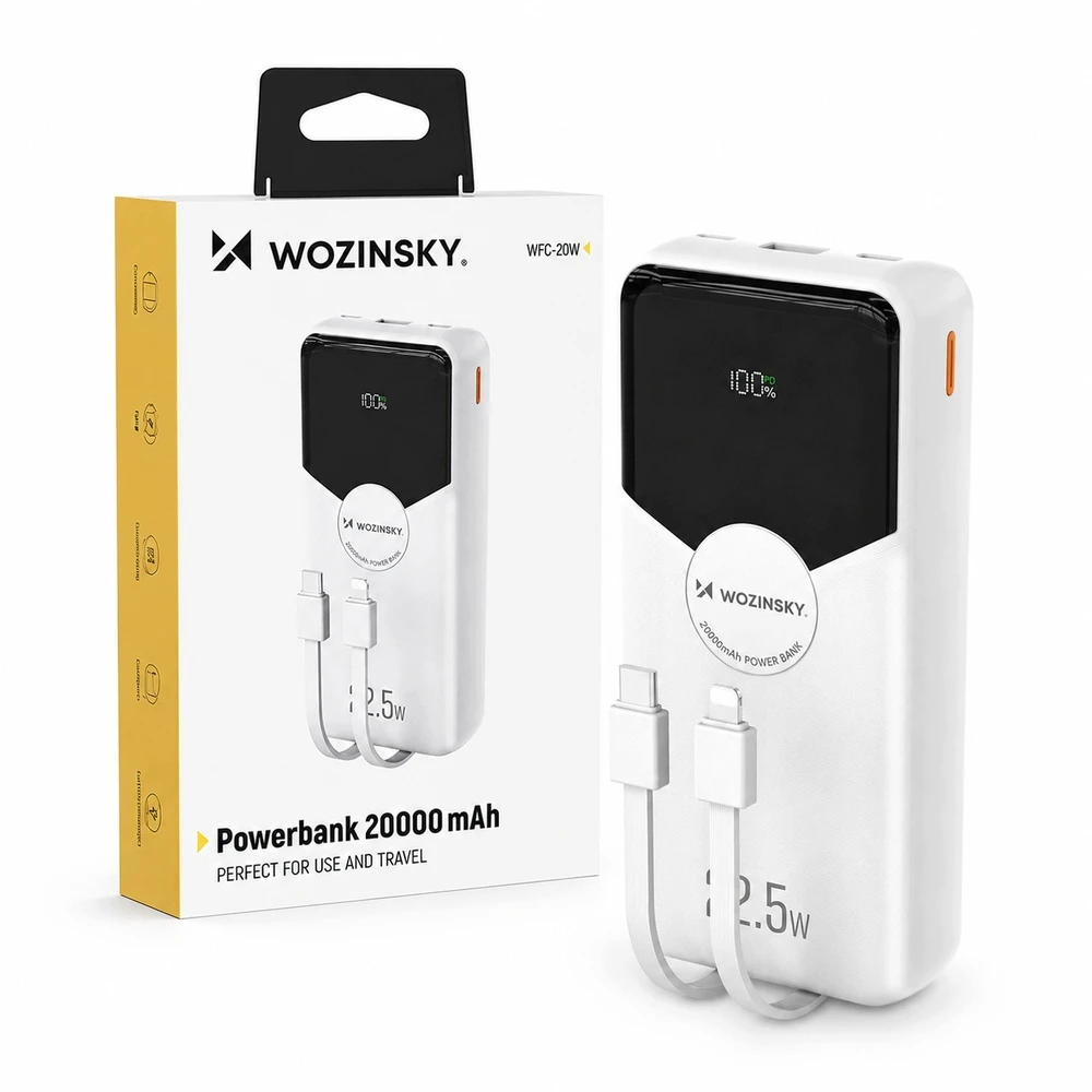 Powerbank Wozinsky, 20 000 mAh